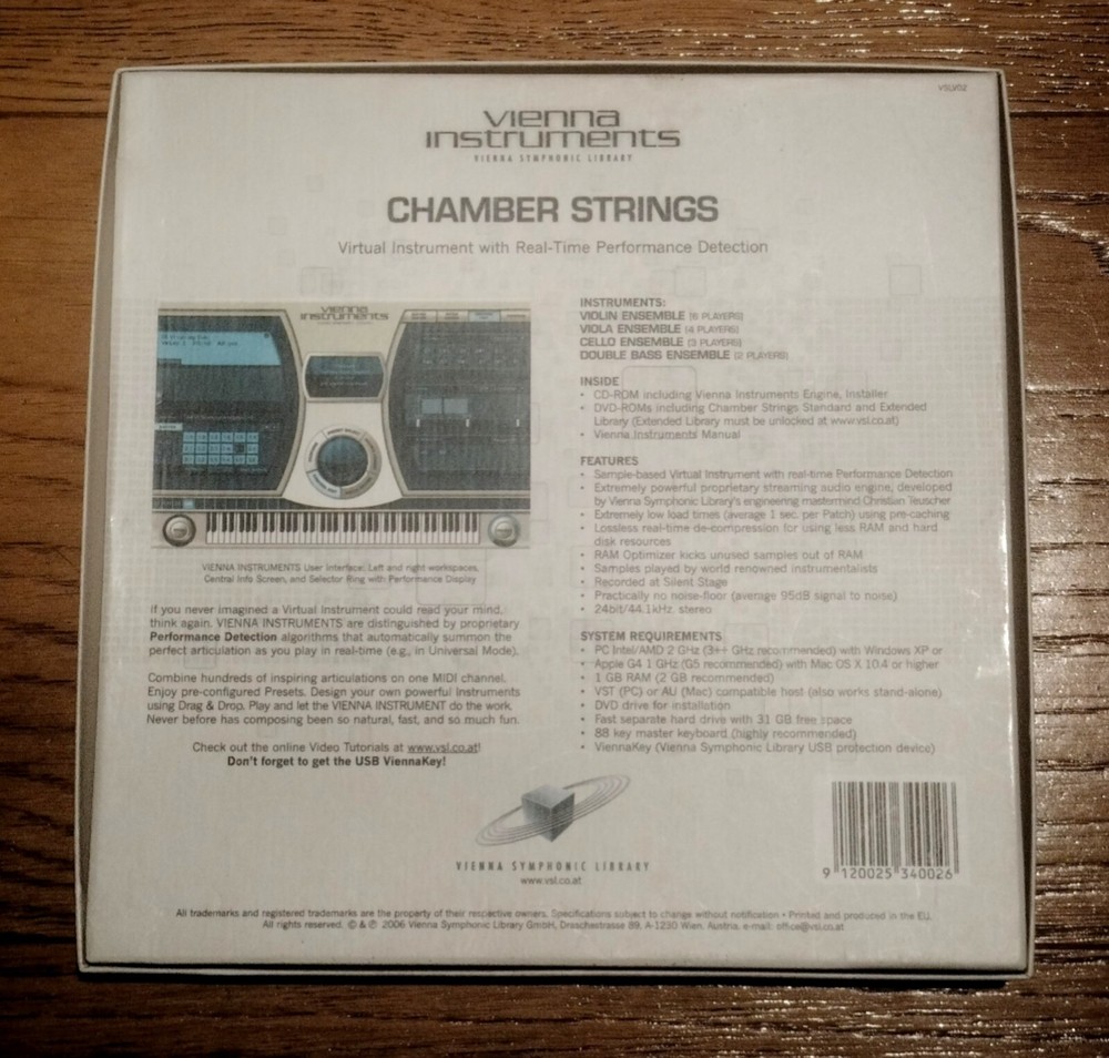 Vienna Instruments - Chamber Strings (Vienna Symphonic Library)