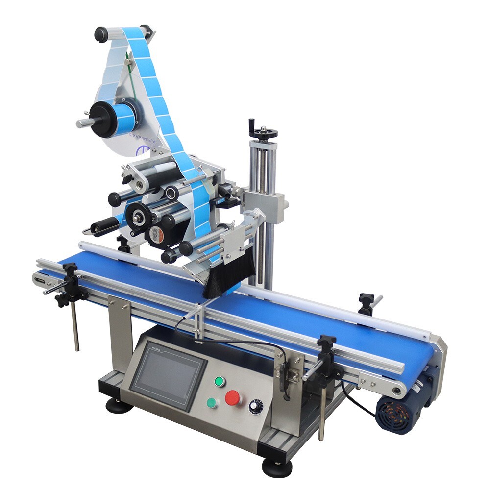 Commercial Label Applicator Auto Desktop Conveyor Table Plane Labeling Machine