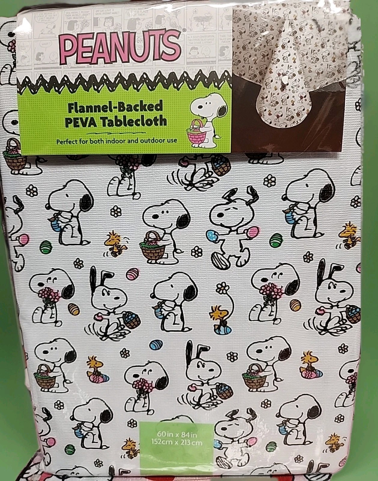 Peanuts Snoopy Easter Tablecloth 60x84