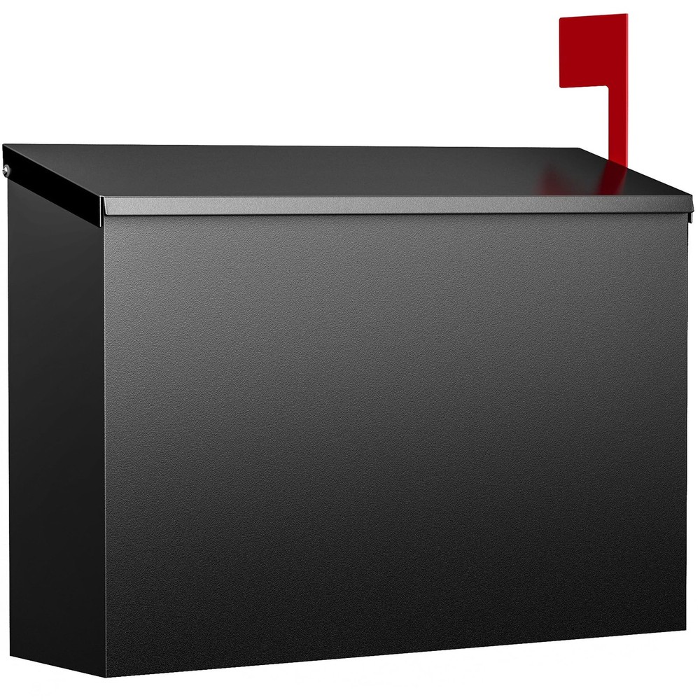 Wall-Mount Mailbox for Outside, Large Capacity Rust-Proof Mail Box with Stay-...