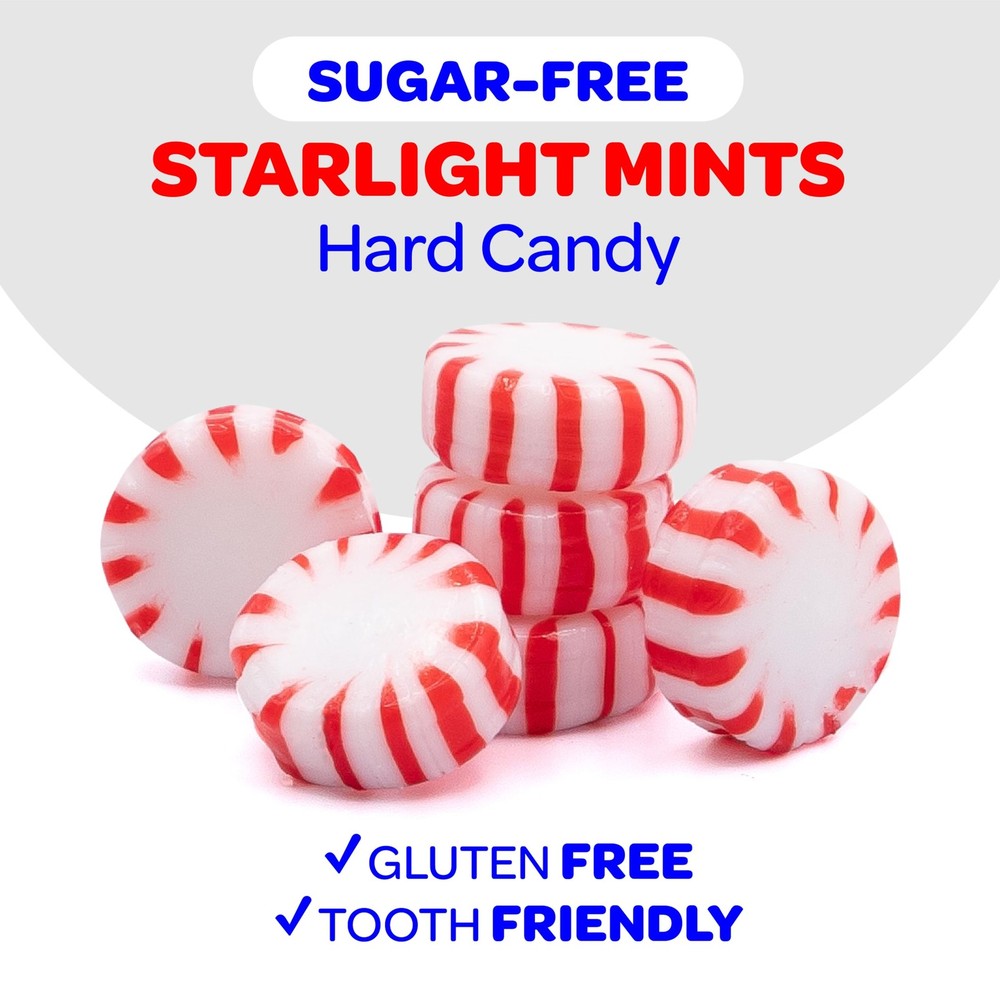 Sugar Free Peppermint Mints - 1 lb Pack Approx. 90 Count