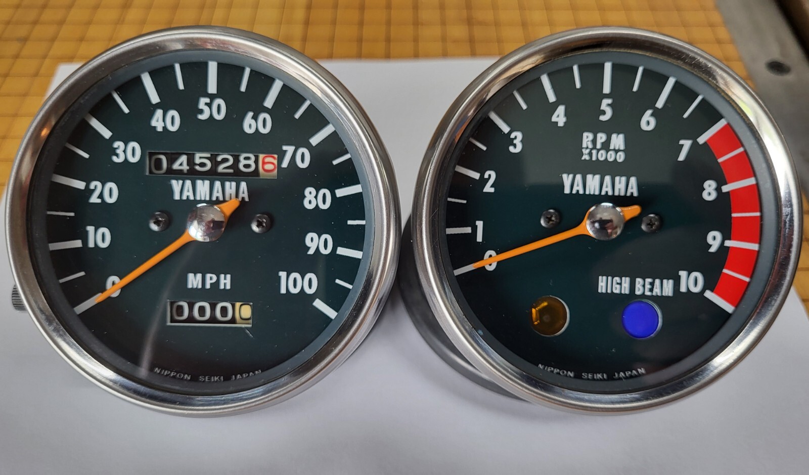 Yamaha Speedometer Tachometer Decals. YAMAHA DT250 DT400 DT360 Gauge Face
