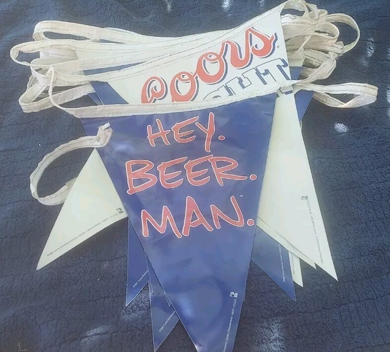 Coors Light Light String Banner 1997 Hey. Beer. Man.