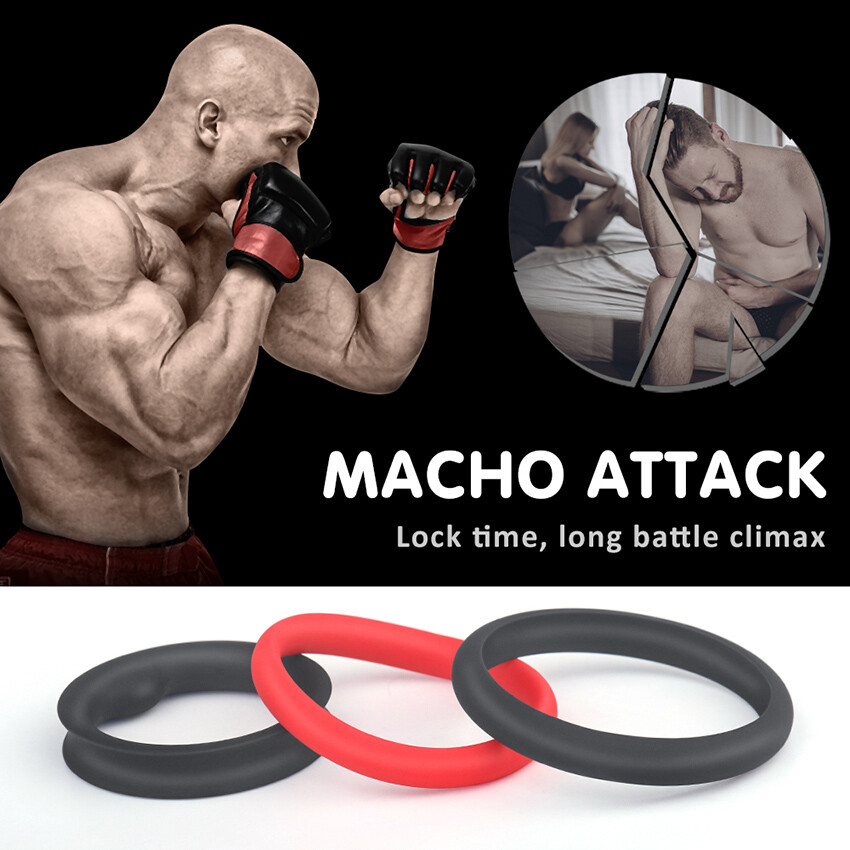 3in1 Men Male Penis-Extender Enlarger Sleeve Ring Reusable Delay Ejaculation set
