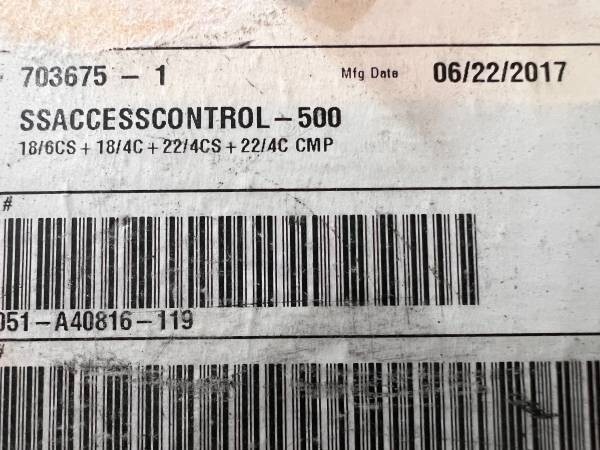 1000 ' - SS ACCESS Control Cable 18 Conductor Security Control Cable