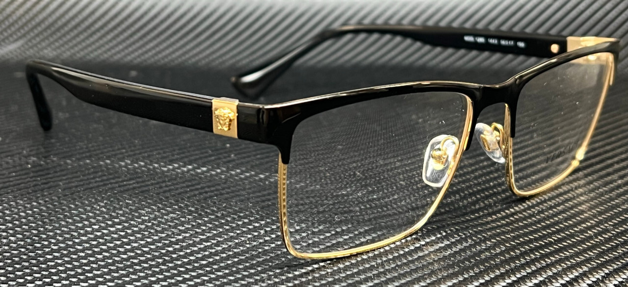 VERSACE VE1285 1443 Black Gold Men's 56 mm Eyeglasses