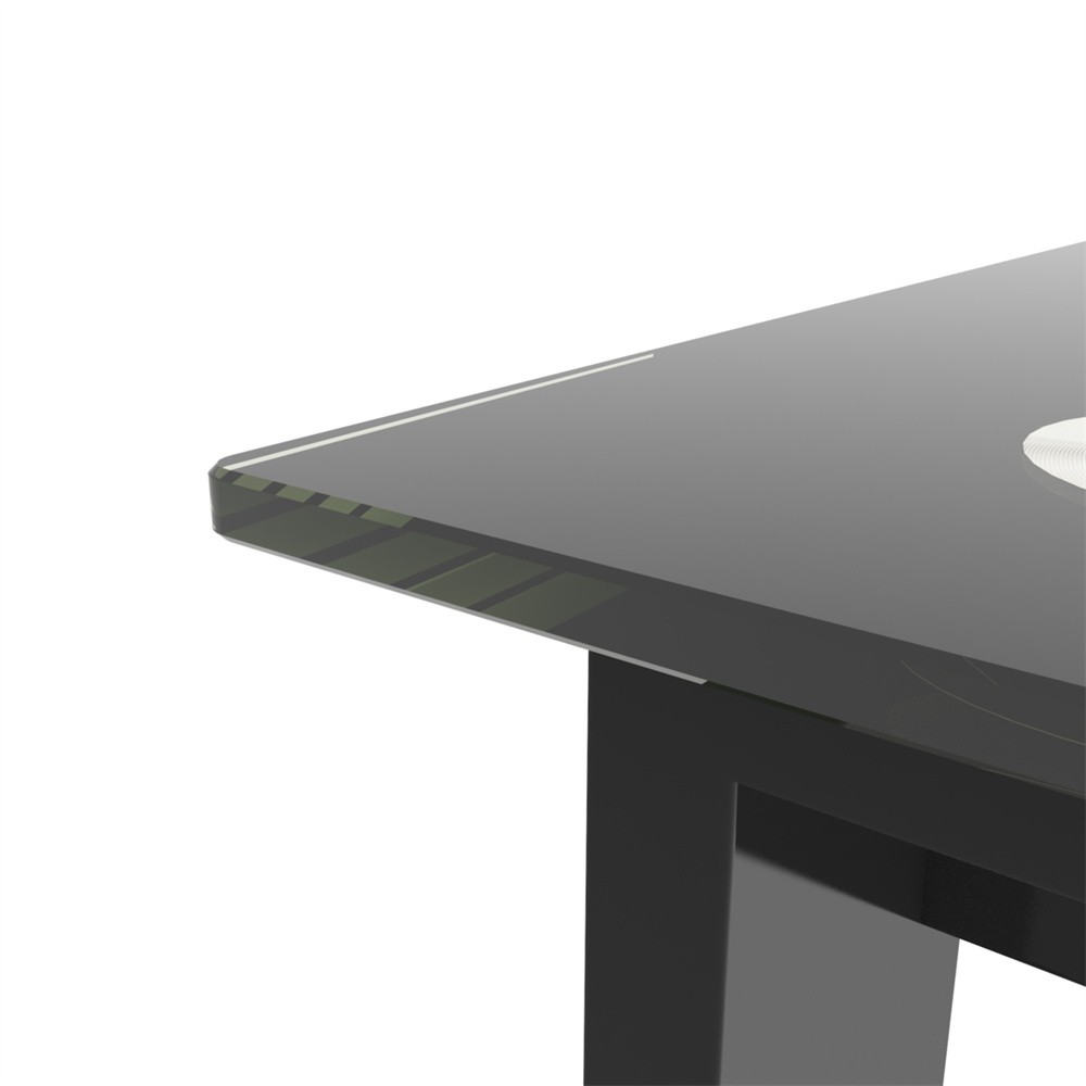 5 Piece Modern Table living Room Black Kitchen Table Rectangular Dining Tables
