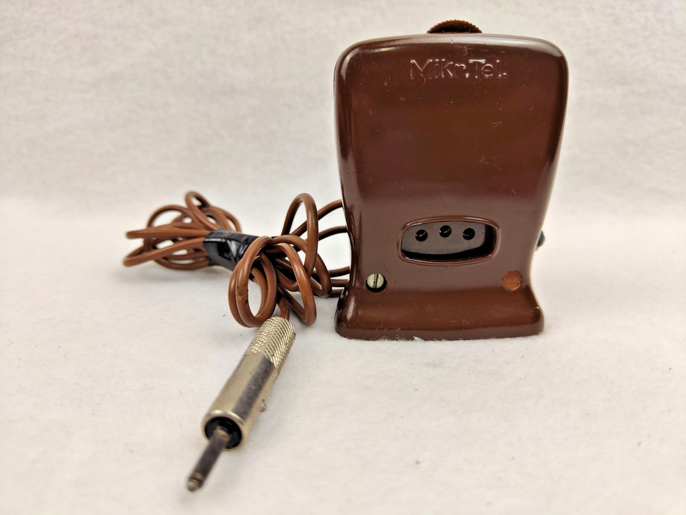 AEG Ela M 300 Dynamic Bakelite Desktop Microphone 1950s