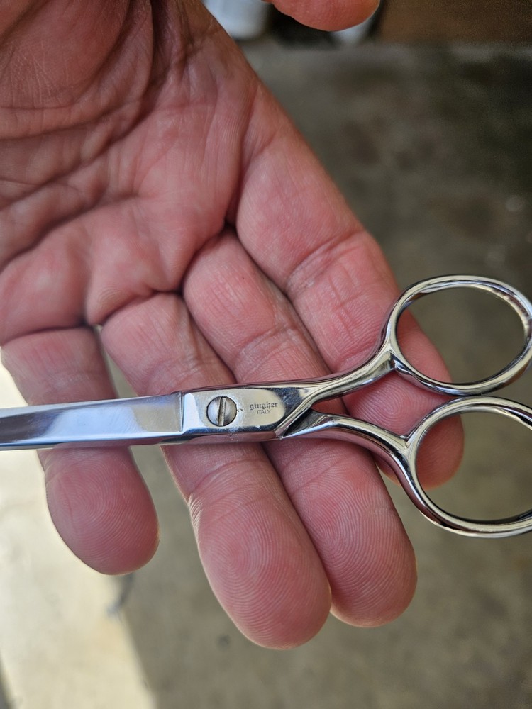 2 Pair Gingher Blunt Tip Scissors 4" & 5" Italy Real Nice