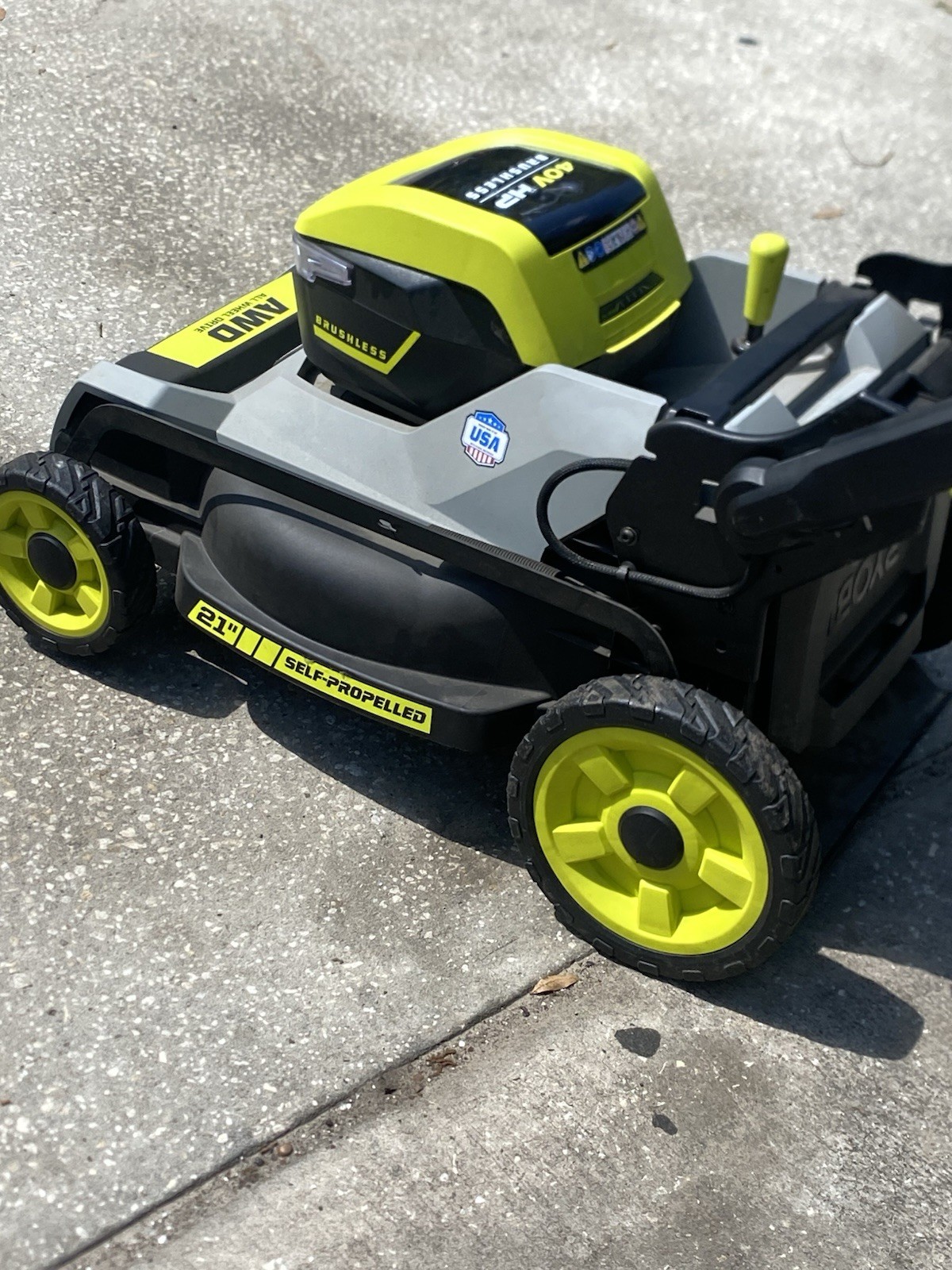 Ryobi RY401210 40V HP 21in Walk Behind Self-Propelled All Wheel Drive Mower