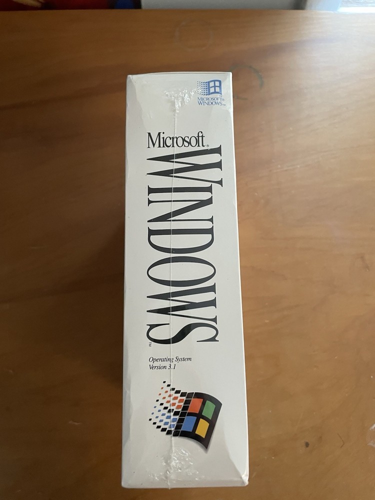 Microsoft Windows 3.1 Retail Box Floppy 3.5" Sealed