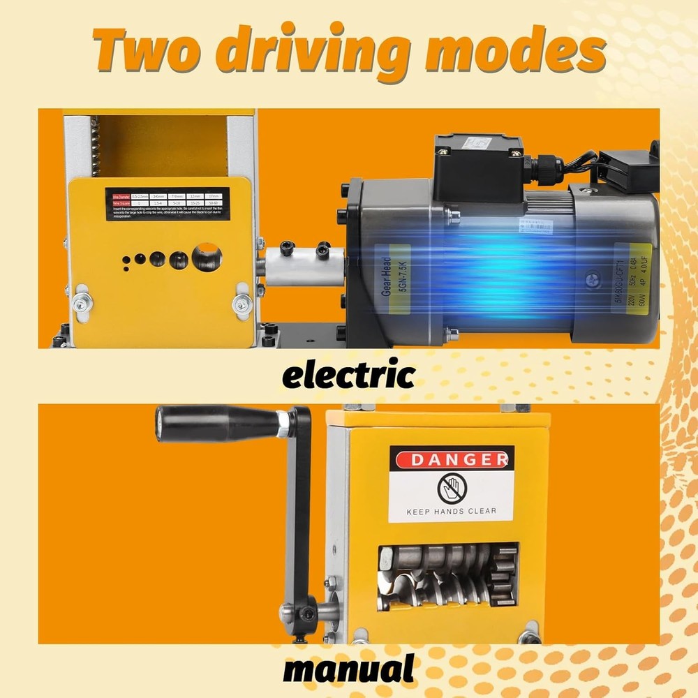Electric Wire Stripping Machine Copper Cable Stripper 0.12''-0.67'' 6 Channels