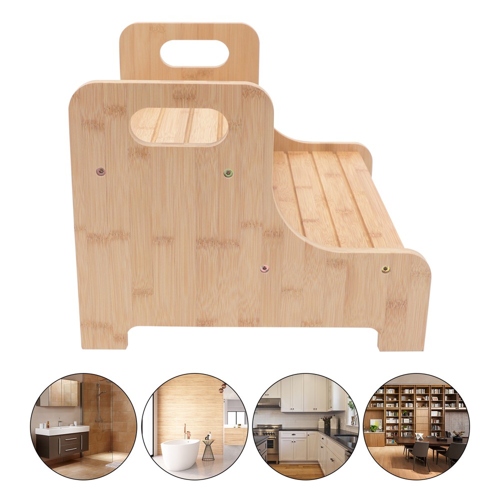 High Bed Step 2 Step Stool Elderly Stool Child Friendly Stair Ladder Bath Bench