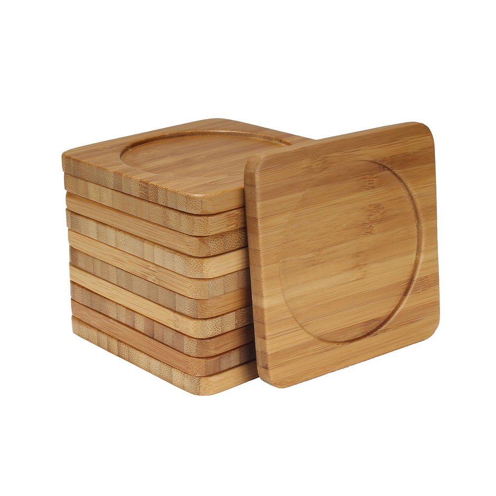 Blank Bamboo Coasters Ready for Engraving - Rounded/Square