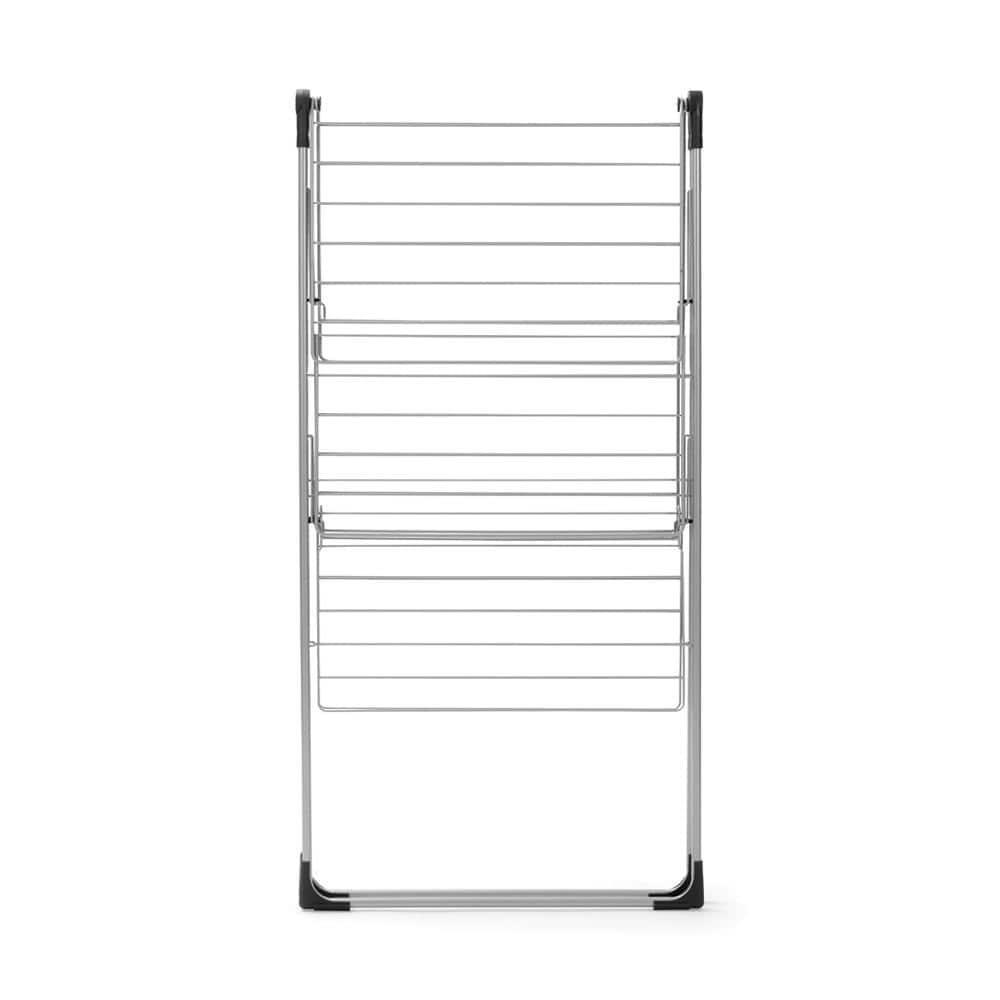 Tower Clothes Laundry Drying Rack Metallic Gray Adjustable Wings Foldable New