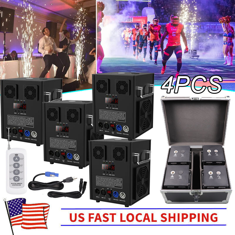 4PCS 700W Large Cold Spark Firework Machine Stage Effect DMX Machine Party Show