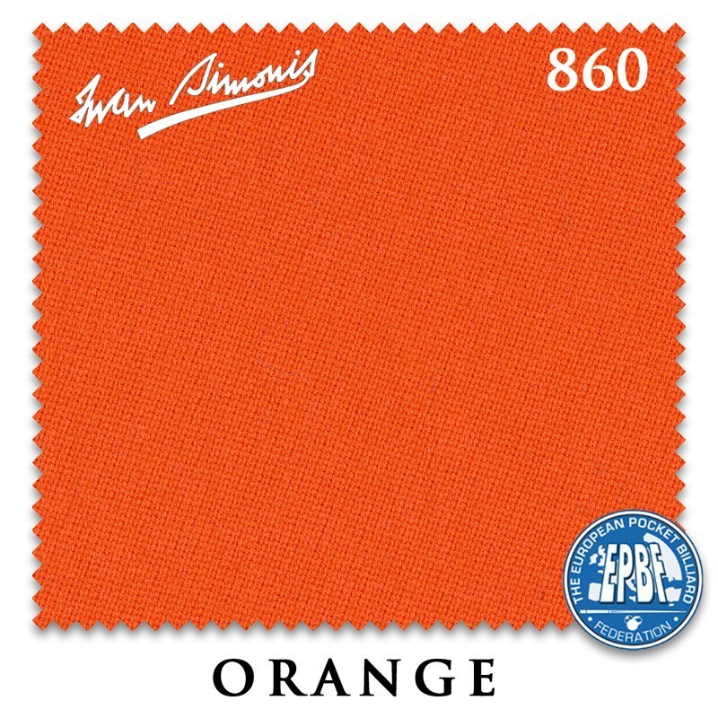 9' Simonis 860 Pool Table Cloth - Orange - AUTHORIZED DEALER