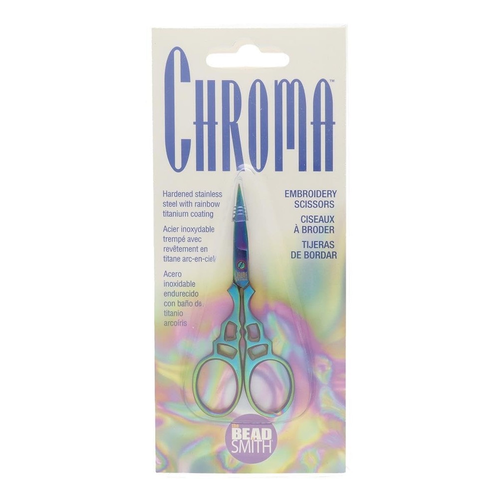 The Beadsmith Embroidery Scissors – Chroma Series – Rainbow Multicolored