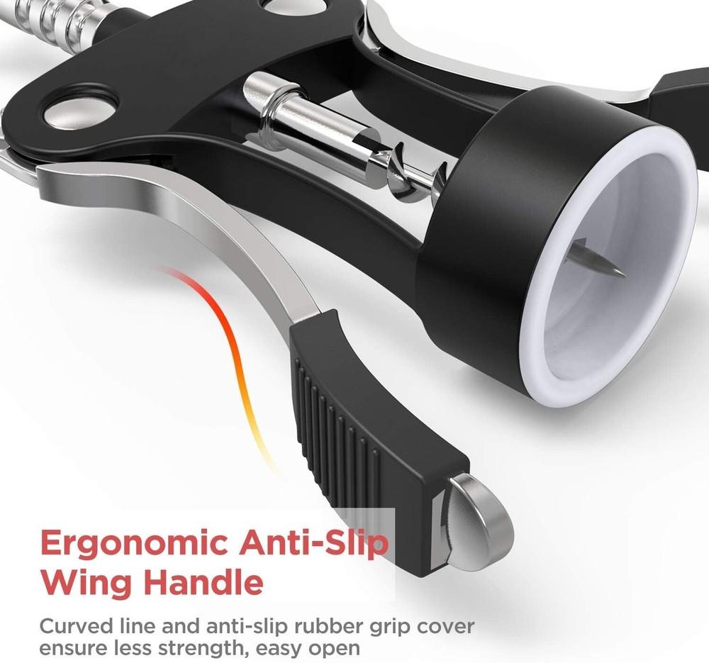 Wing Corkscrew,Ilyever Premium Wine Opener，Heavy duty,Multifunctional Corkscrew