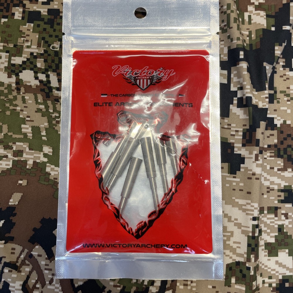 Victory Archery Elite Arrow Components Insert VAP .281 ID Stainless 12 Pack