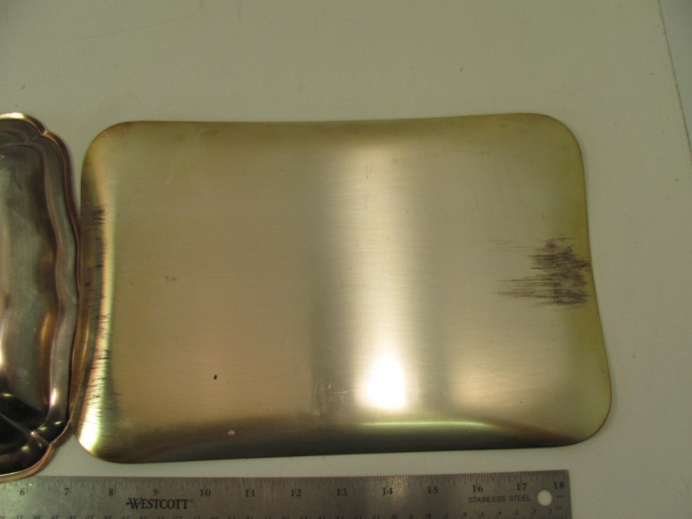 WMF IKORA Germany POLISHED BRASS SERVING TRAY SET