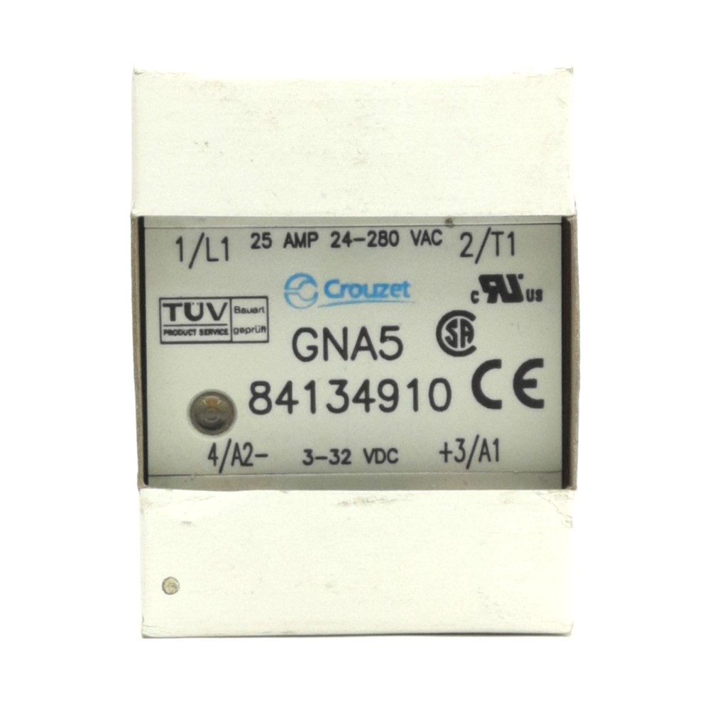 Crouzet GNA5 84134910 Solid State Relay, 3-32 VDC Input, 24-280VAC Output, 25A