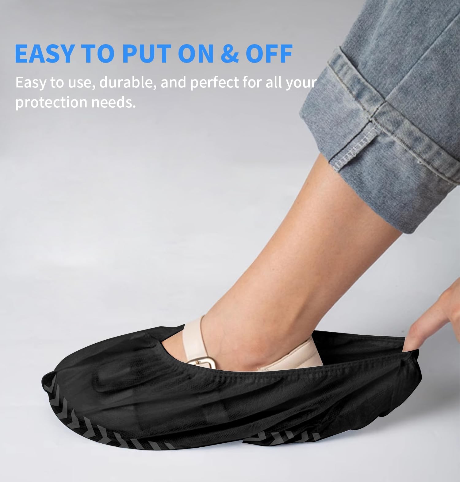 Shoe Covers Disposable Non Slip - 50 Pack (25 Pairs) X-Large Disposable Boot Cov