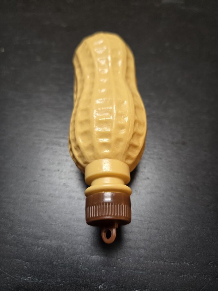 Vintage Novelty PEANUT Shaped Plastic Candy Container Figural