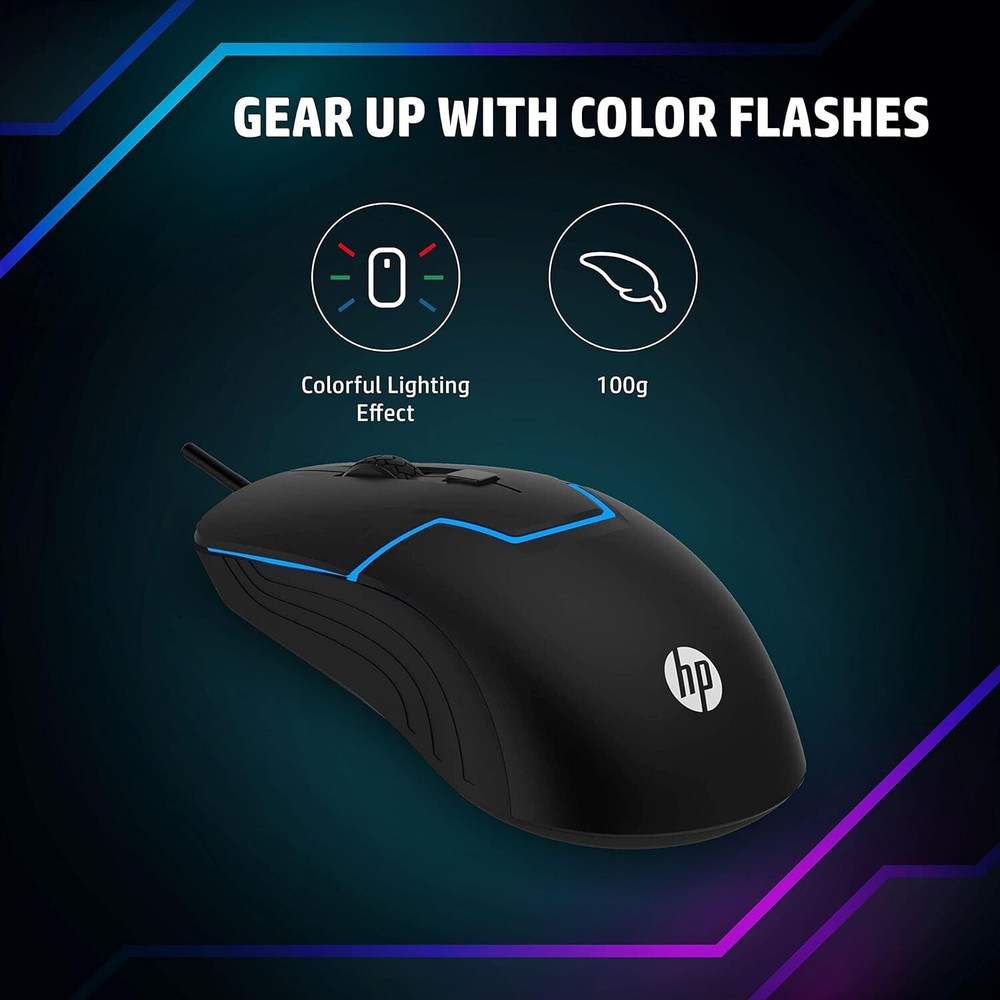 HP USB Wired Gaming Optical Mouse with LED Backlight