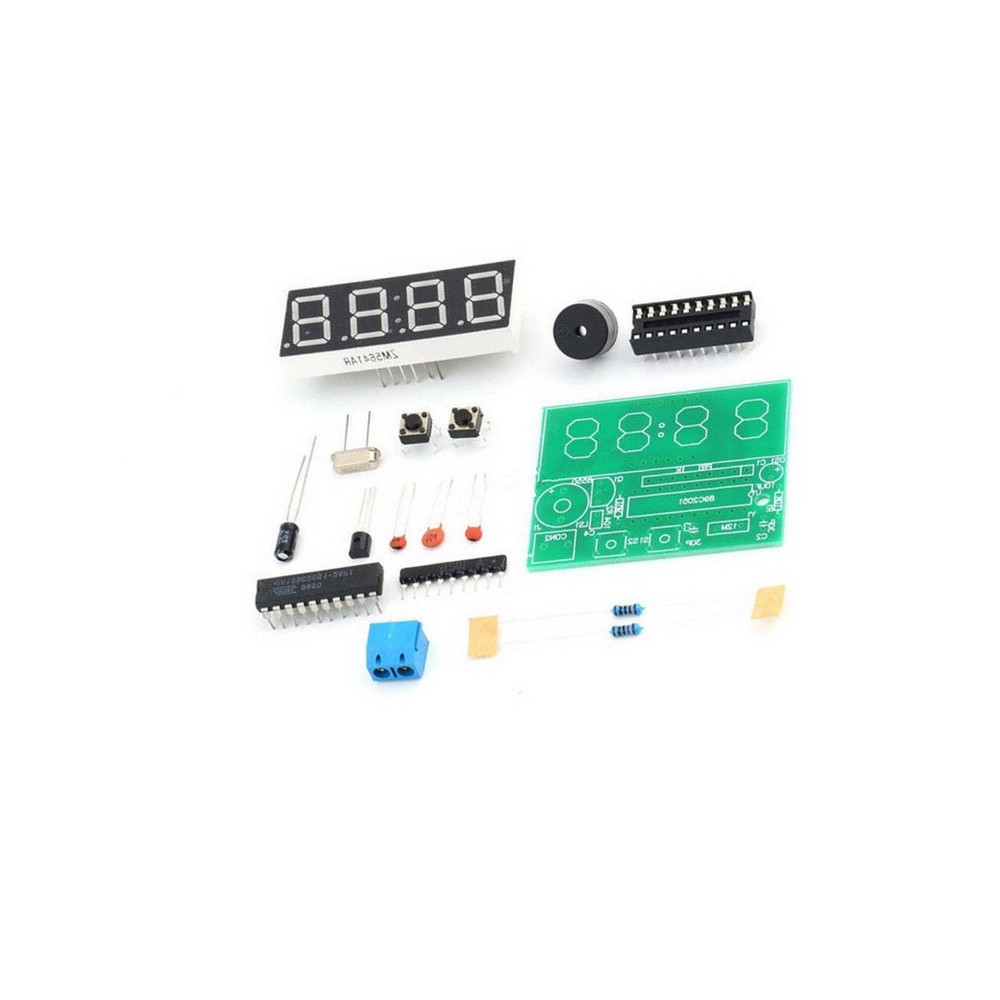 1PCS AT89C2051 Digital 4 Bits Electronic Clock Electronic Production Suite DIY