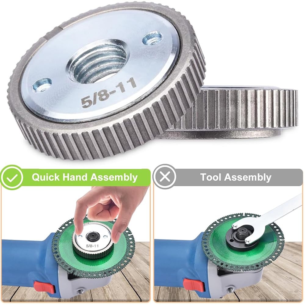 M5/8-11 Inch Angle Grinder Self-Locking Pressure Plate,Quick Release Nut Repl...