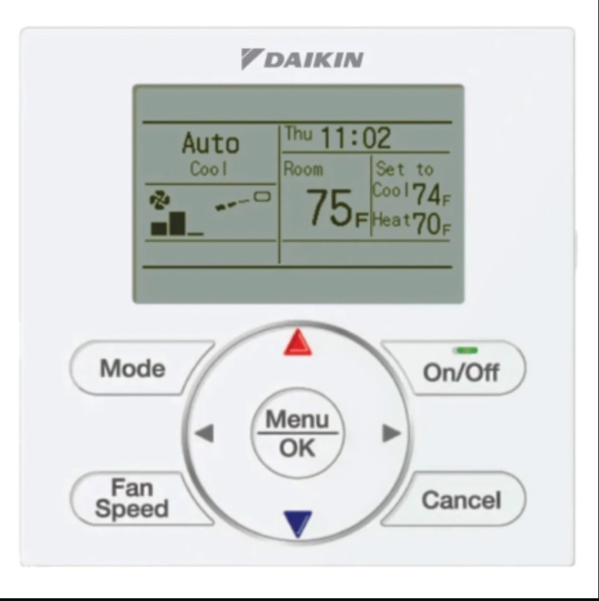 DAIKIN BRC1E73 NAVIGATION WIRED REMOTE CONTROLLER