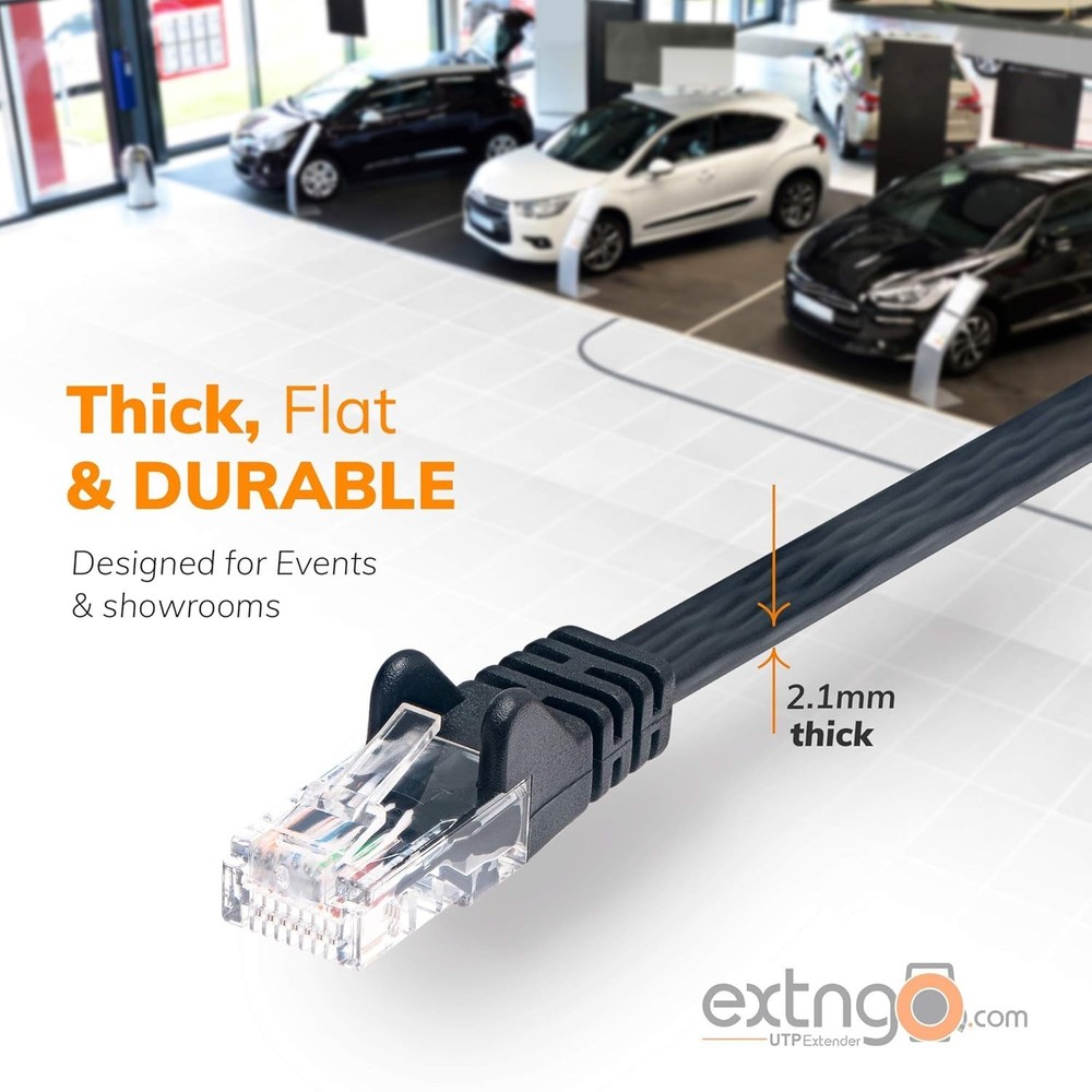 EXTNGO Retractable Network Cable Extender 50 Ft (15 Meter) CAT 6 Ethernet Cable