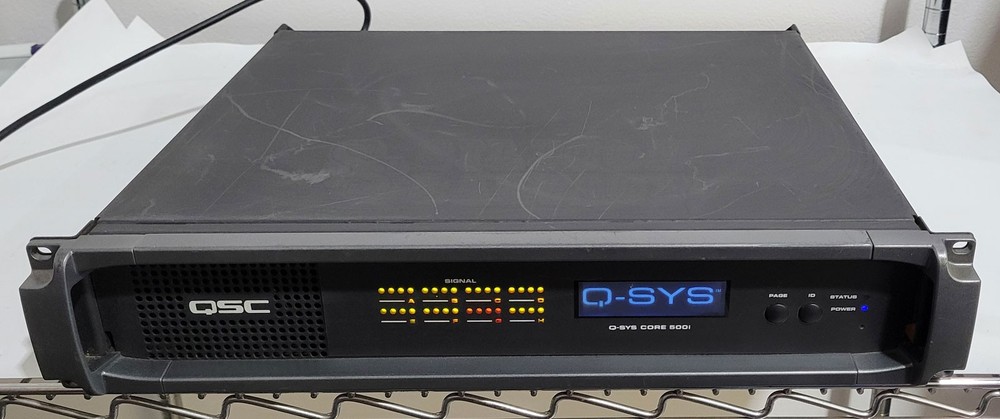 QSC Q-SYS Core 500i Integrated System Processor **No Cards AS-IS**