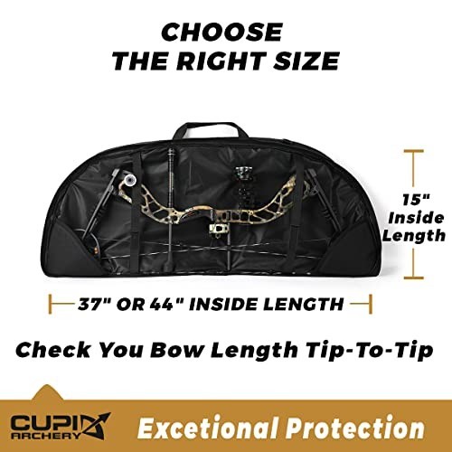 Lightweight Soft Compound Bow Case with Arrow Pocket & Backpack Straps - Durable