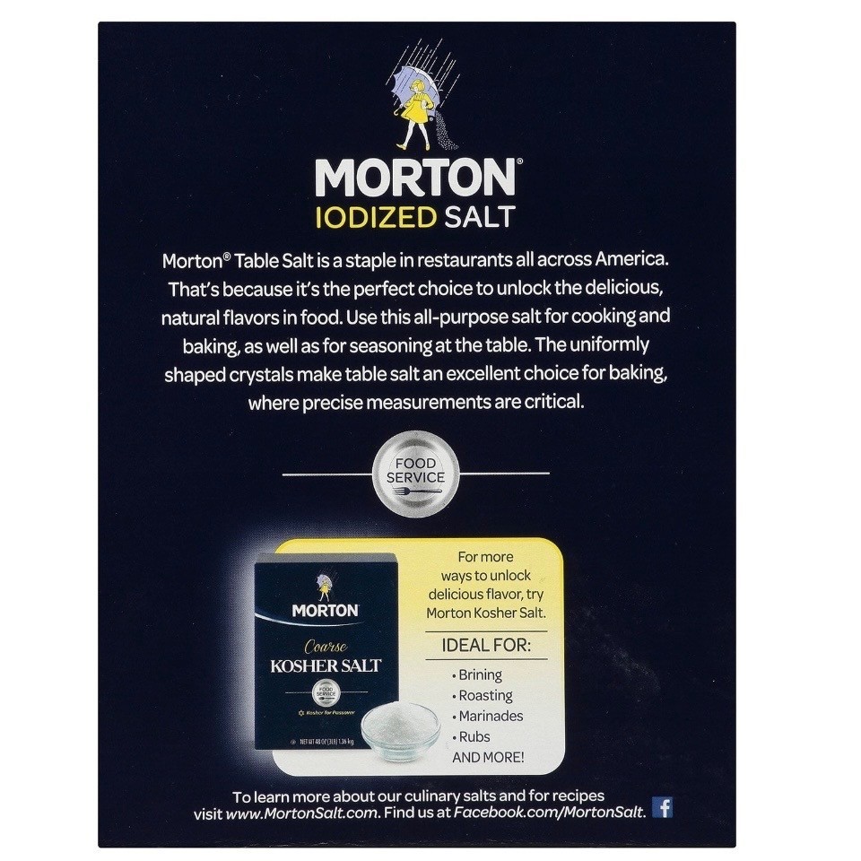 Morton Iodized Salt 64 Oz