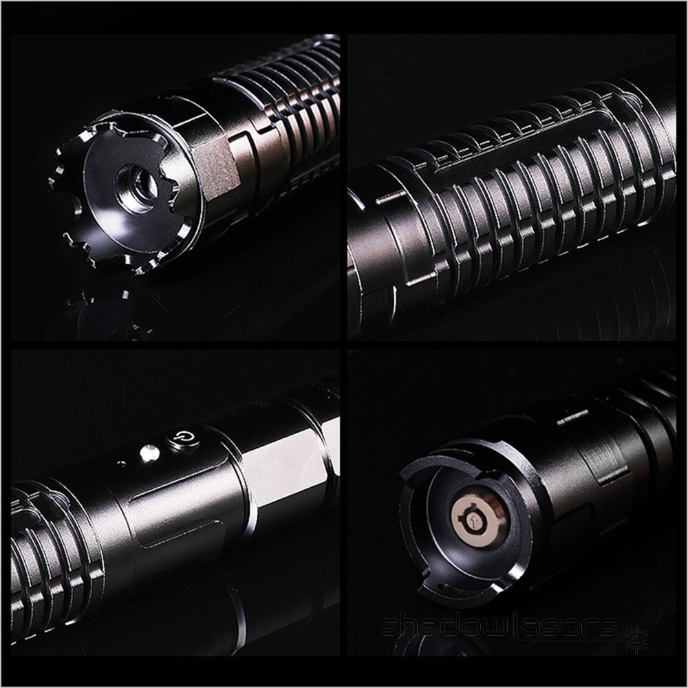 LMX7B Adjustable Focus Blue Laser Pointer 450nm Visible Beam Light laser+Case