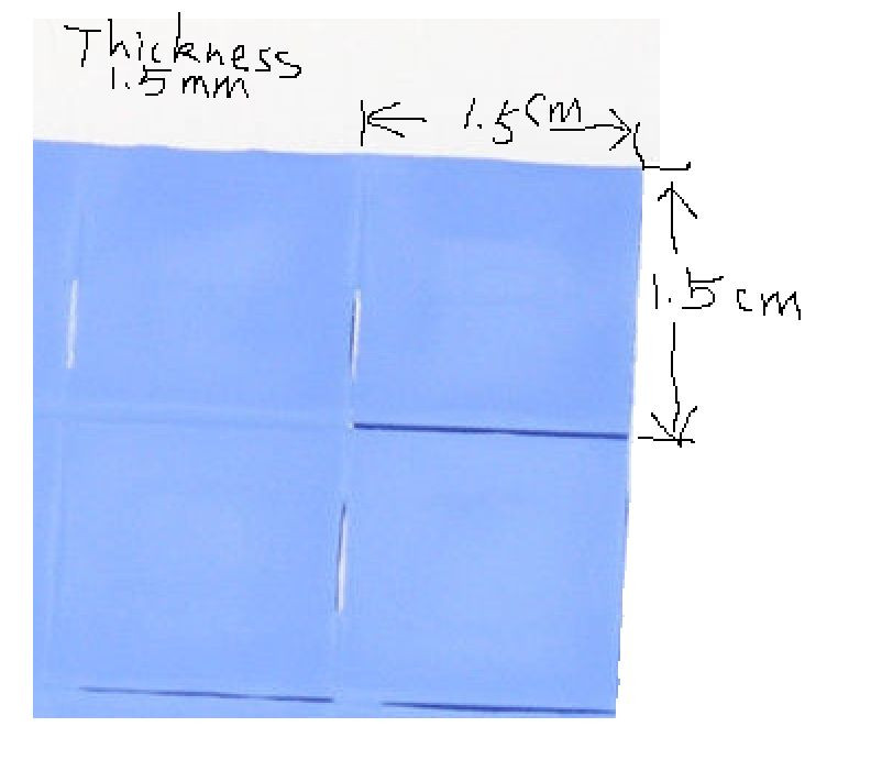 8 PCS Blue 15X15X1.5mm GPU, CPU IC Chip Heatsink Thermal Compounds Paste Pad USA