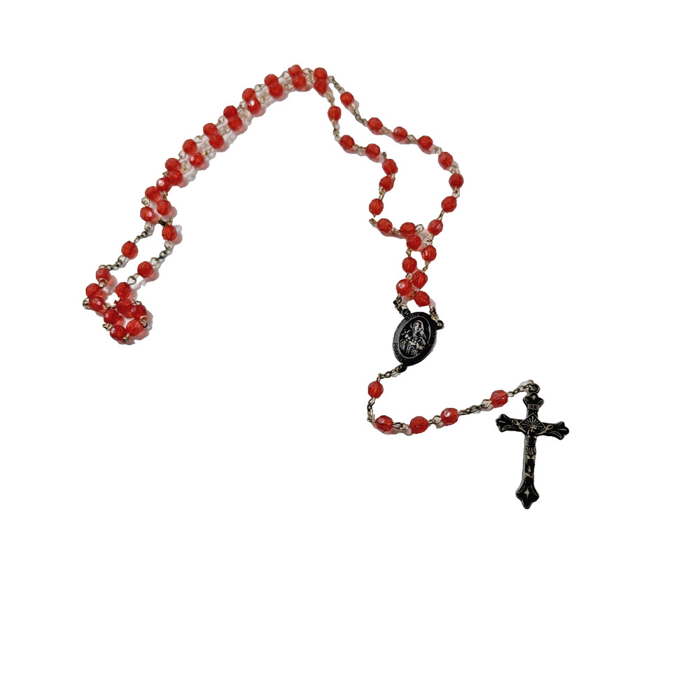 Vintage ESTATE Beaded Rosary Chain