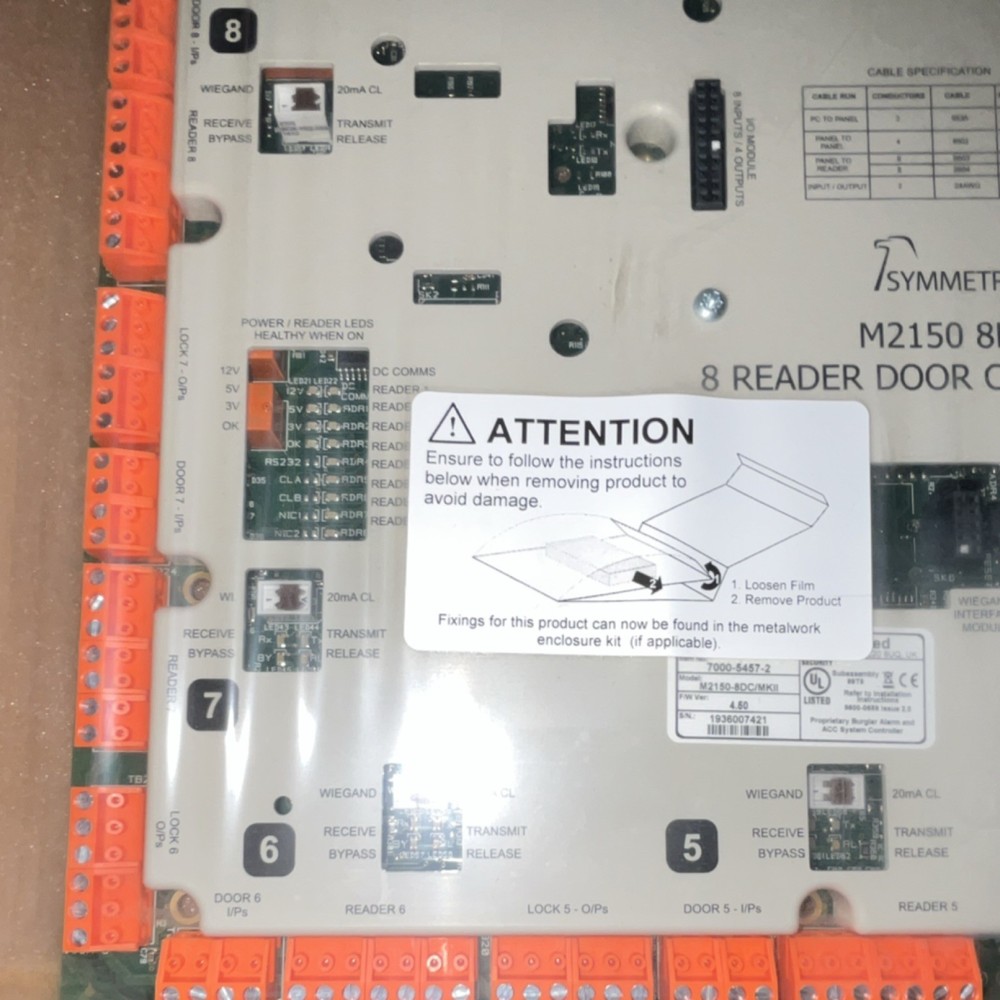 SYMMETRY M2150 8DC 8 Reader Door Controller Access Control Panel 7000-5457-2