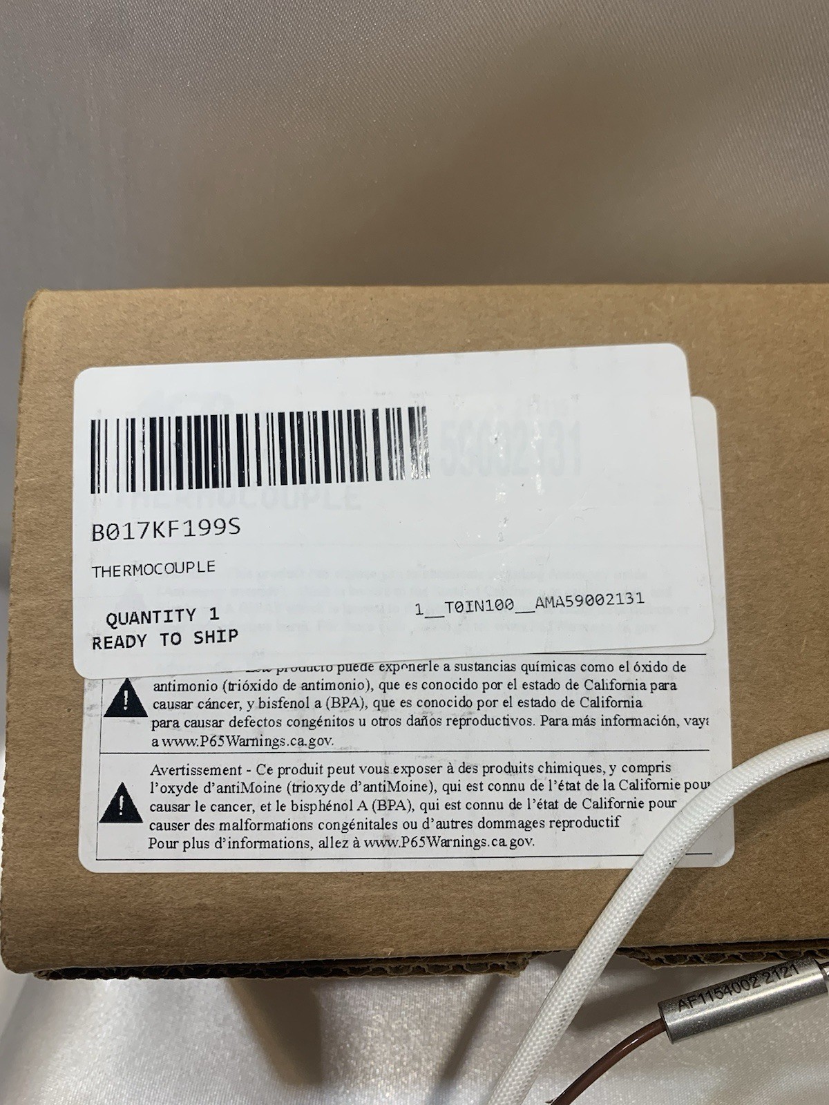 Amana 59002131 Menumaster Thermocouple NEW