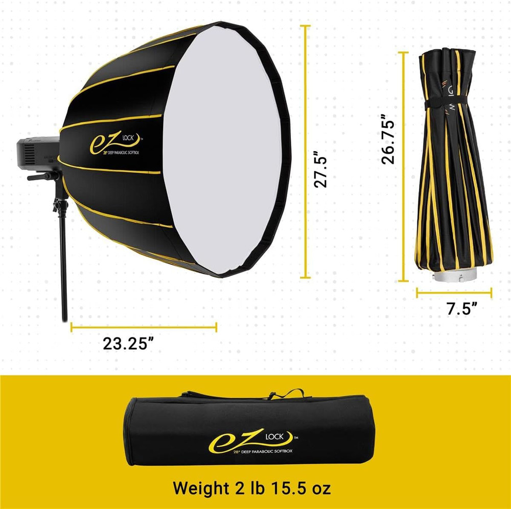 EZ Lock Deep Parabolic Quick Softbox (28")