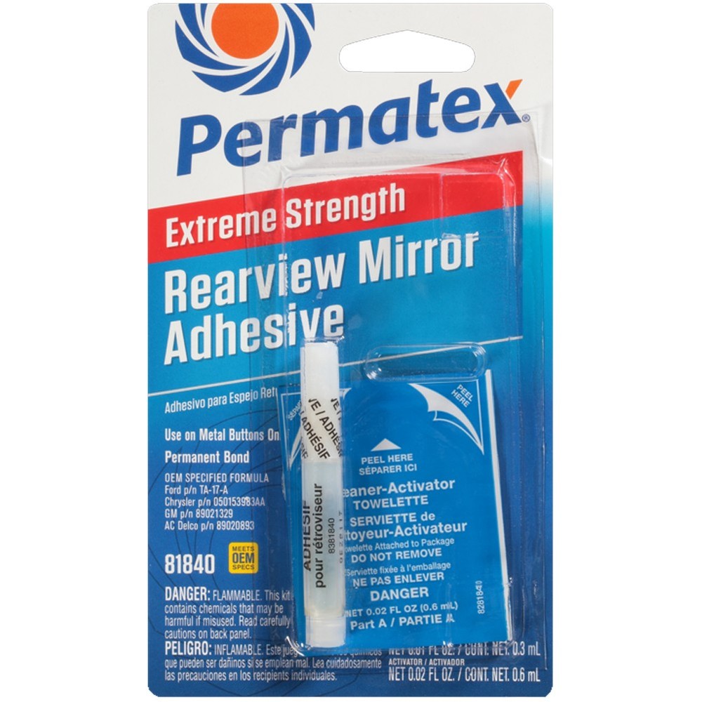 Permatex 81840 Professional Strength Extreme Rearview Mirror Adhesive Glue KIT