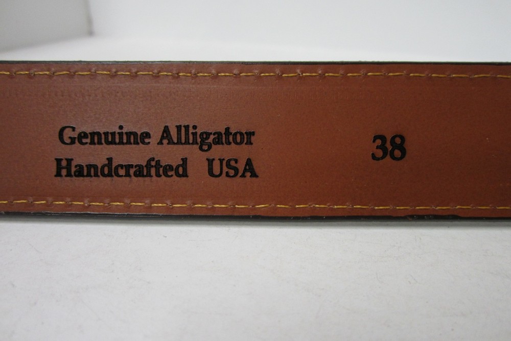 GENUINE ALLIGATOR BELTS, BLACK