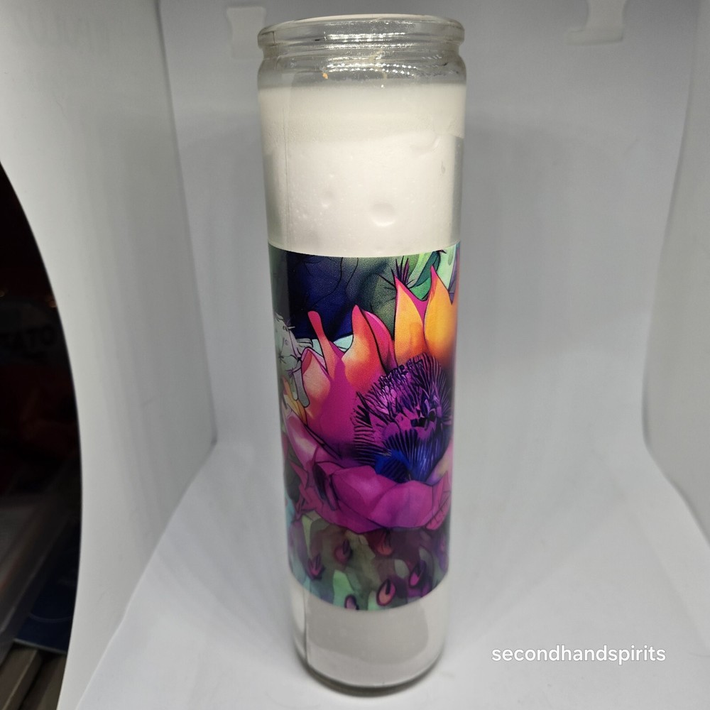 7-Day Prayer/Religious Candle Jar Floral Pattern