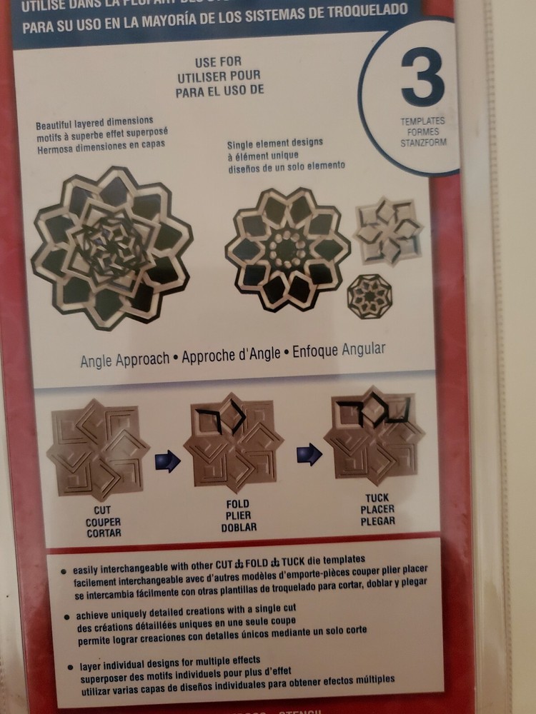 Spellbinders Shapeabilities Angke Approach Die Set S5-111 NEW! Cut stecil,shape
