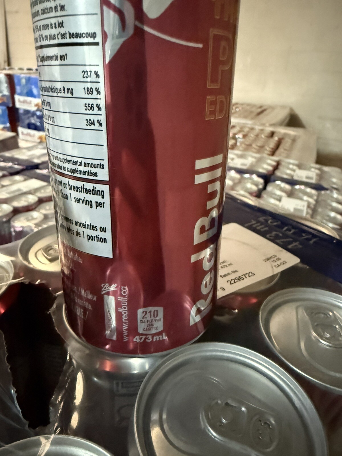 Red Bull Peach Nectarine 16 Fl Oz, (473 mL) 12 Cans Discontinued HARD FIND 🍑