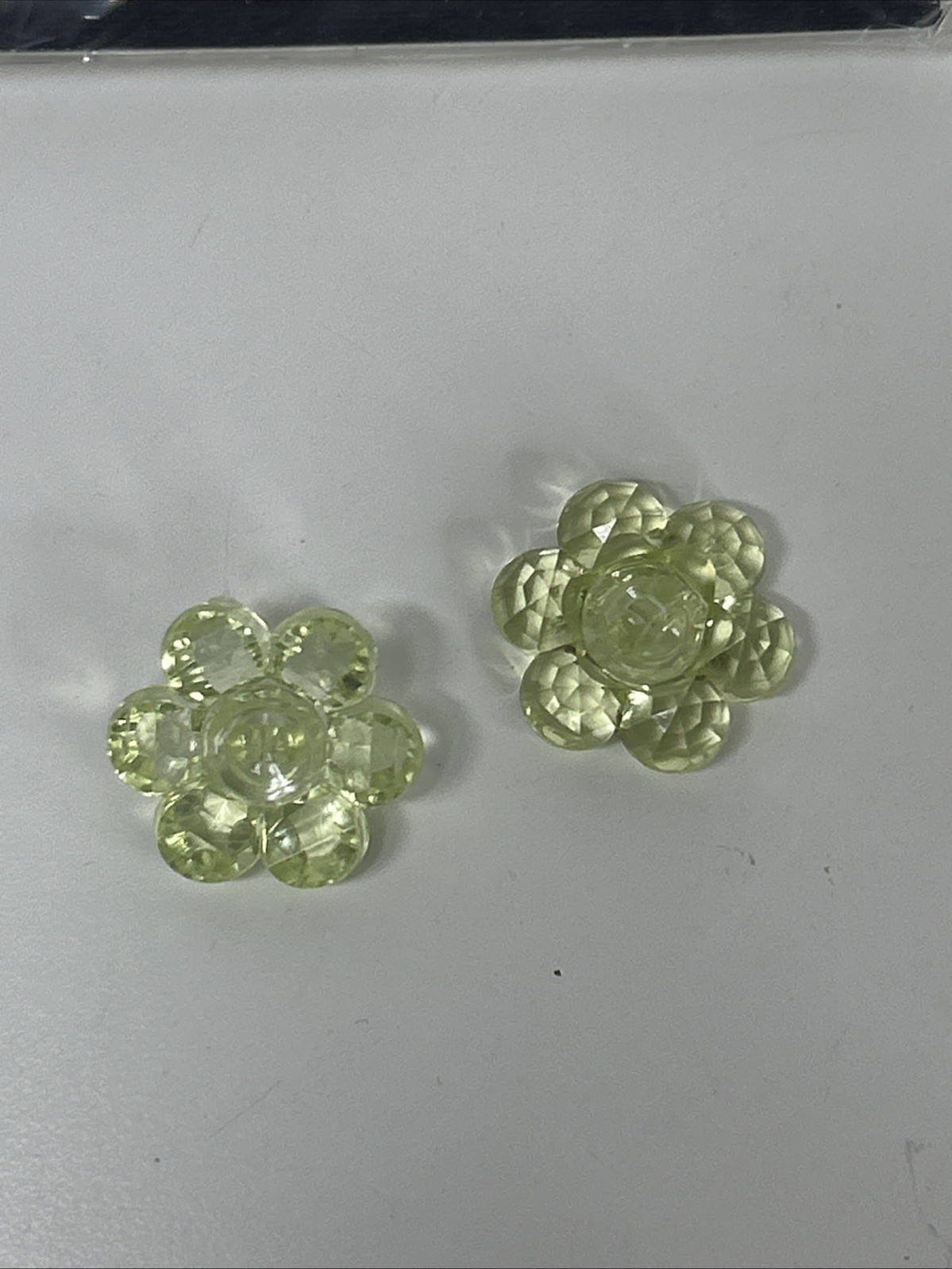 Crafters Square Buttons Lot Flower Sewing Jewelry Craft Marble Acrylic Plastic