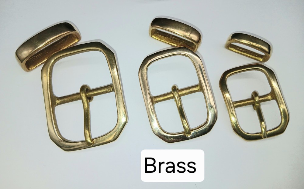 SOLID BRASS BELT BUCKLE 317 [ 25, 32, 38mm ] Leather craft + LOOP IF NEEDED