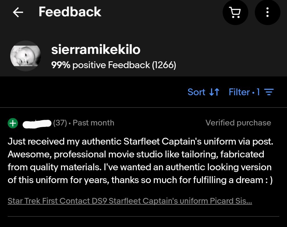 Star Trek First Contact DS9 Starfleet Captain's uniform Picard Sisko Costume